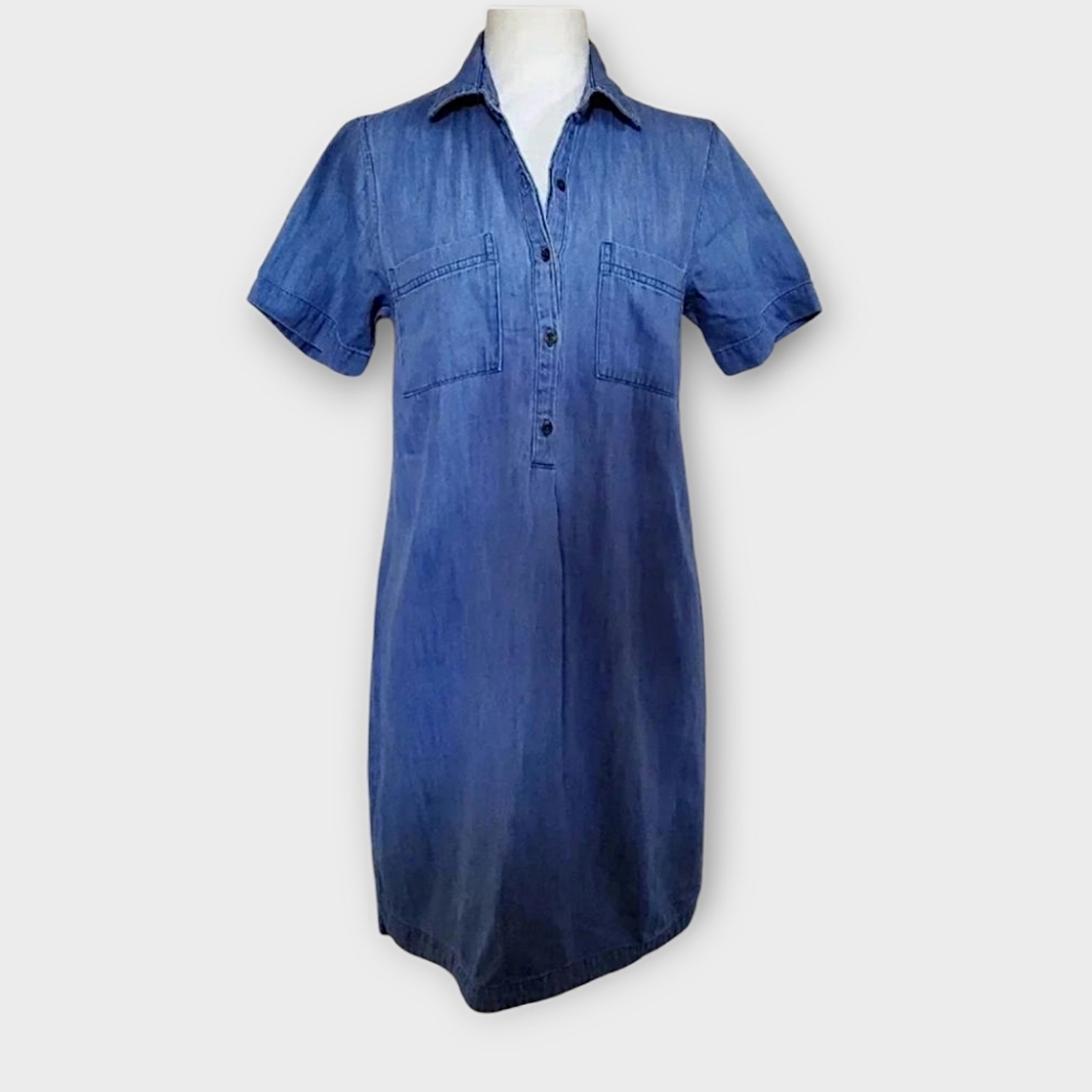 Old Navy Classic Chambray Utility Shirtdress - Picture 2 of 6